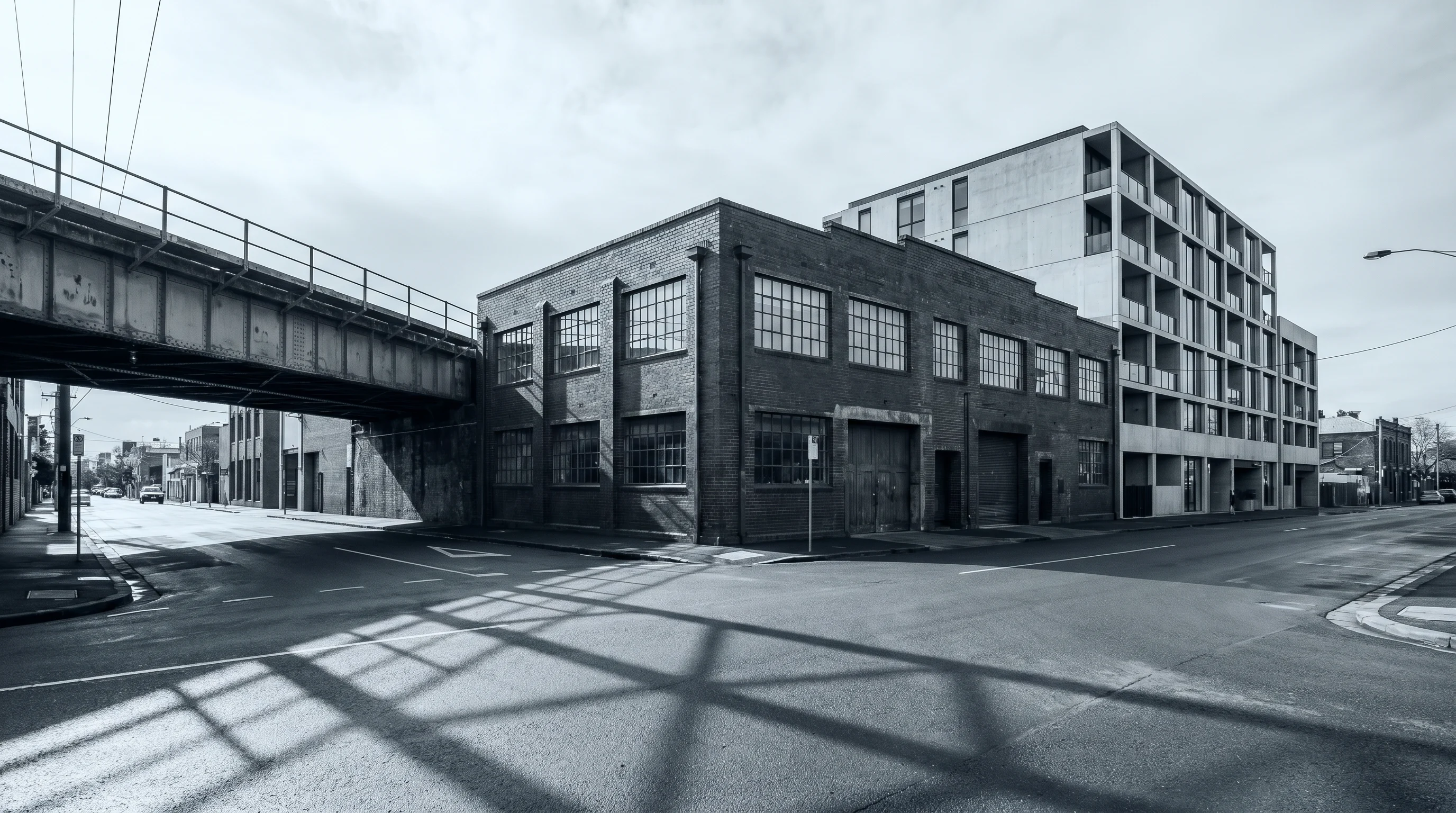 A real street and building stock in West Melbourne, 3003